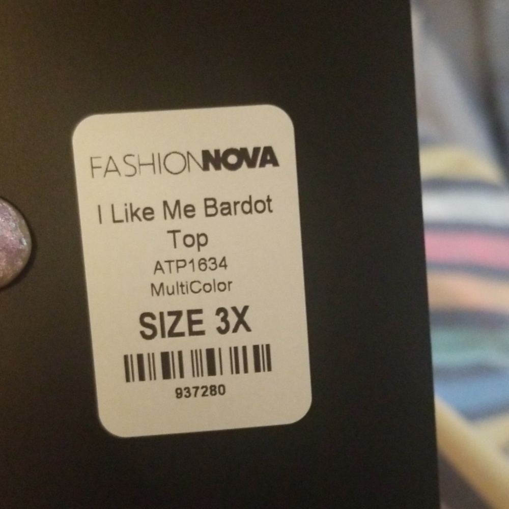 Colorful Fashion Nova Off the Shoulder Top… - Picture 4 of 4